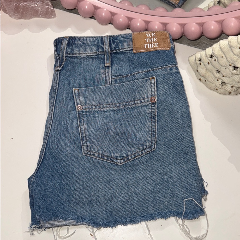 We The Free Light Blue Jean Shorts